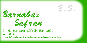 barnabas safran business card