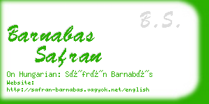 barnabas safran business card